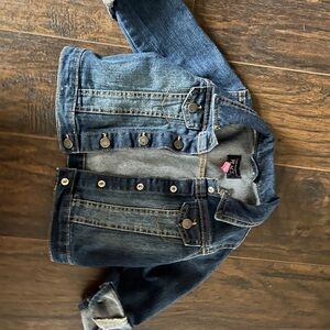 Chic Blue Denim Jacket with Button Accents